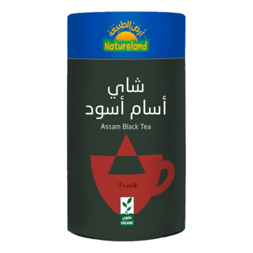 شاي أسود أسام 15 كيس هرمي عضوي أرض الطبيعة