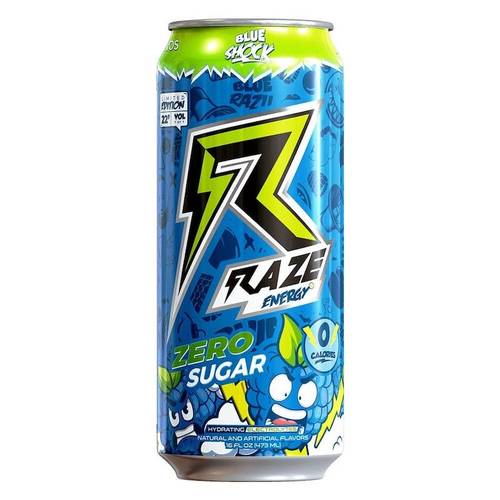 مشروب الطاقة رايز - نكهة التوت الازرق بلو شوك 473 مل
