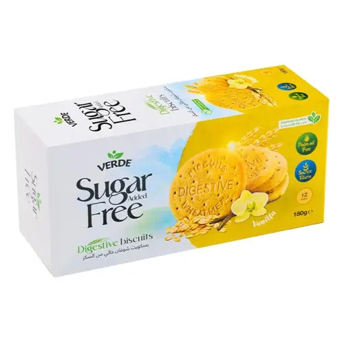 Verde Digestive Sugar Free Oats Biscuits 180g - Vanilla