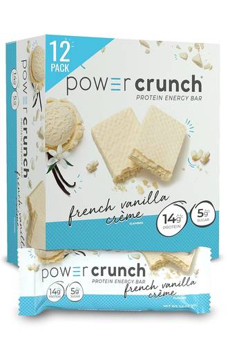 (Box of 12) Power Crunch Wafer Protein Energy Bar  40g - Vanilla Cream