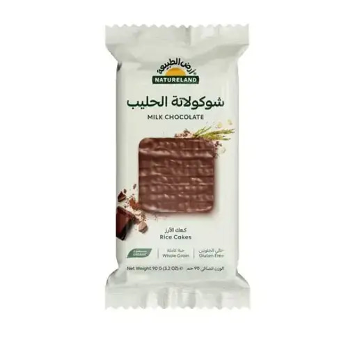 Natureland Rice Cakes Milk Chocolate 90g