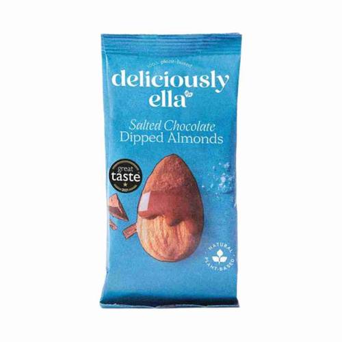 Deliciously Ella Salted Chocolate Dipped Almonds – 27g