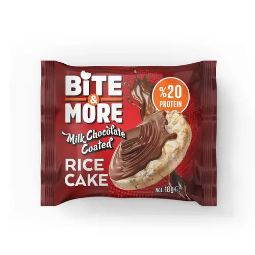 Bite & More Milk Chocolate Coated Protein Rice Cake 18g