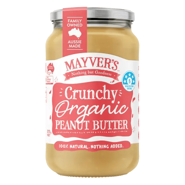Mayver's Organic Crunchy Peanut Spread 375g