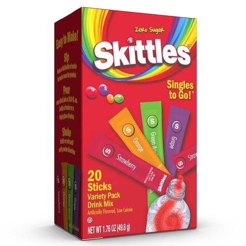 Skittles Singles To Go Drink Mix 20Sticks‏ - Orginal