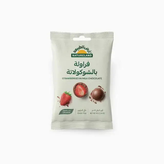 Natureland Strawberries in Milk Chocolate 45g