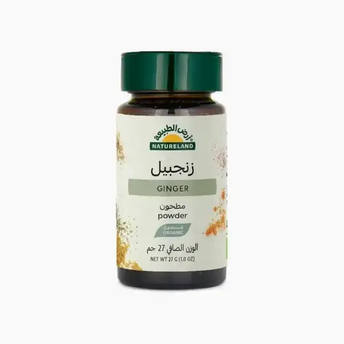 زنجبيل مطحون عضوي 27 جم أرض الطبيعة