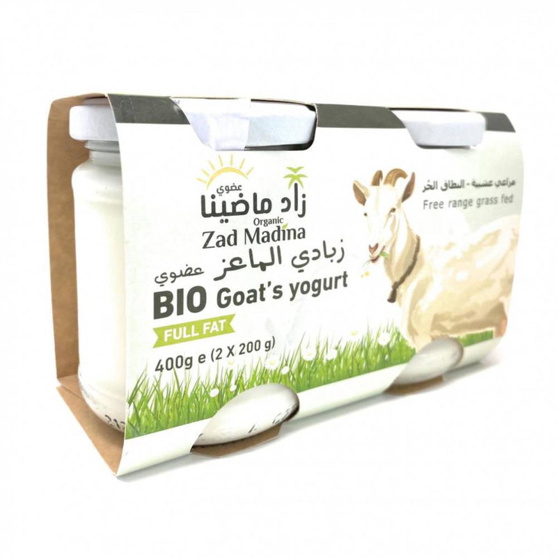 زبادي الماعز كامل الدسم 2×200جم زاد ماضينا