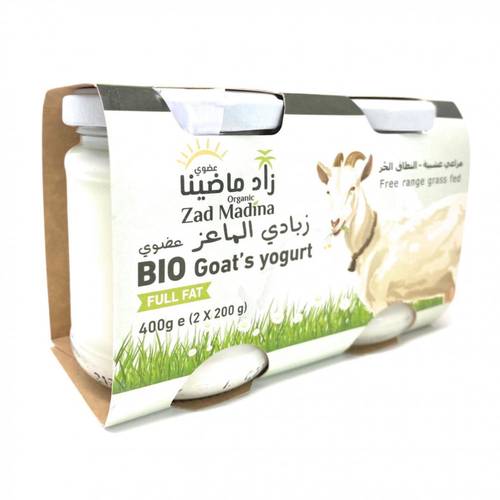 زبادي الماعز كامل الدسم 2×200جم زاد ماضينا