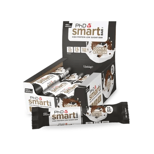 (Box) PhD Smart Bar Protein Bar Cookies & Cream 12x64g