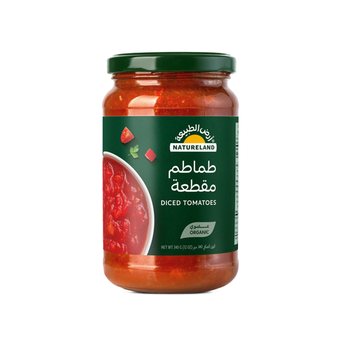 طماطم مقطعة عضوي 340 جم أرض الطبيعة