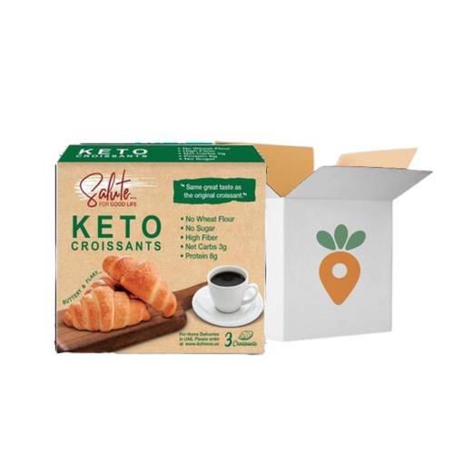 (Box of 8) Keto Butter Croissant 3pcs | Salute