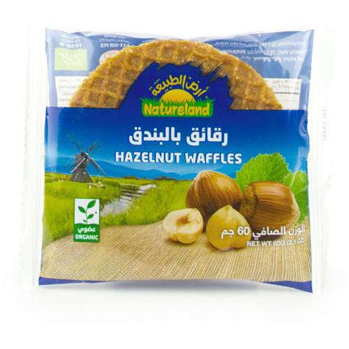Natureland Hazelnut Waffles 60g