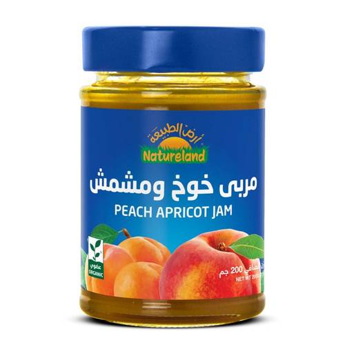 مربى خوخ ومشمش 200جم عضوي أرض الطبيعة