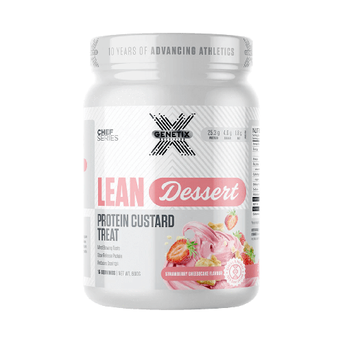 Gentex Lean Dessert Protein Custard 15 Servings – Strawberry Cheesecake