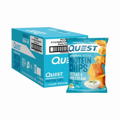 (Pack of 8) Quest Nutrition Protein Chips – Cheddar & Sour Cream 32g