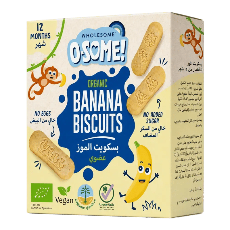 O-SOME Organic Banana Biscuits 12 Months+ 100g