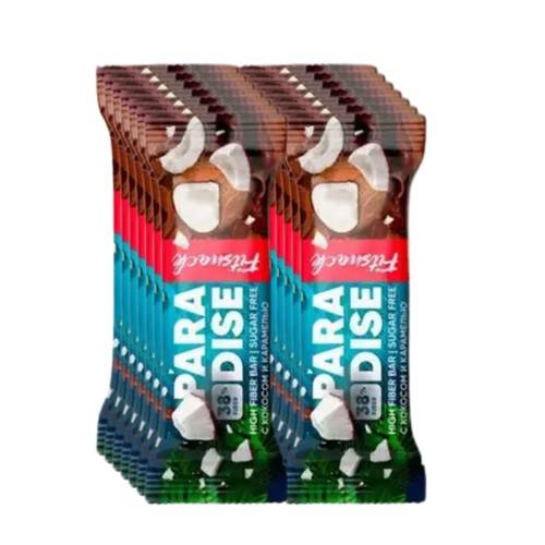 (Box of 12) Fit Snack Bar Coconut and Caramel - 45g - High Fiber, No Added Sugar