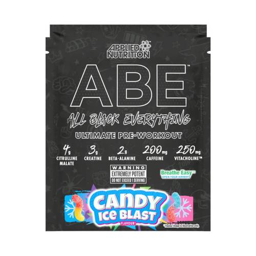 أبلايد نيوتريشن بري ووركاوت ABE قبل التمرين 1 حصه - 200مجم كافيين و 4جم سيترولين مالت - كاندي بلاست