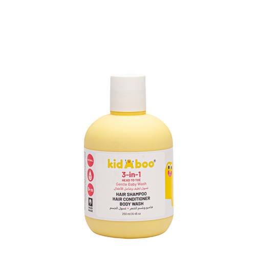 Kidboo 3-in-1 Baby Shampoo, Conditioner & Wash - Sulfate-Free