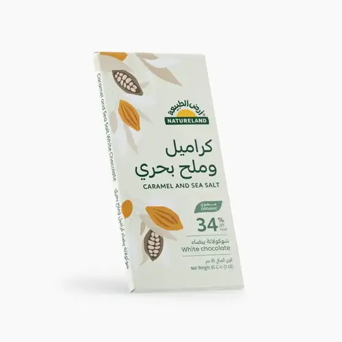 Natureland White Chocolate - Caramel and Sea Salt 85g