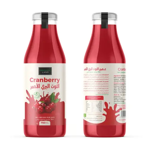 Organic Land Cranberry Juice 750ml