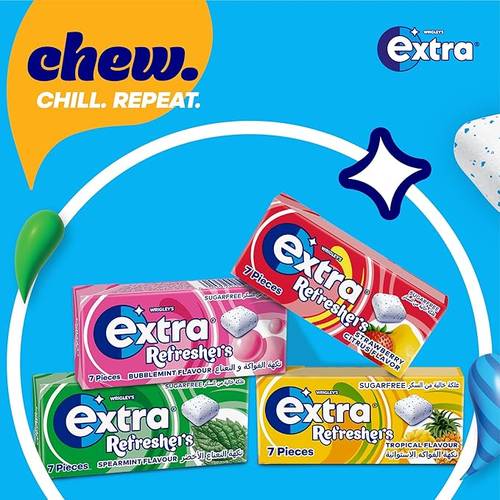 Extra Refresher Sugar-Free Gum 7 Pieces