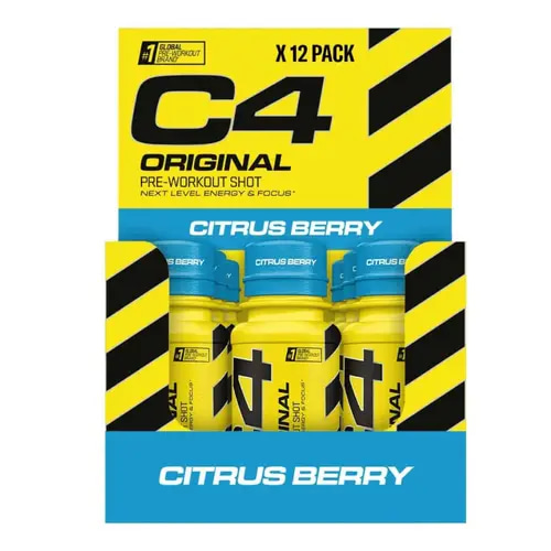 (Box of 12) C4 Pre Workout Shot 60ml -  Citrus Berry