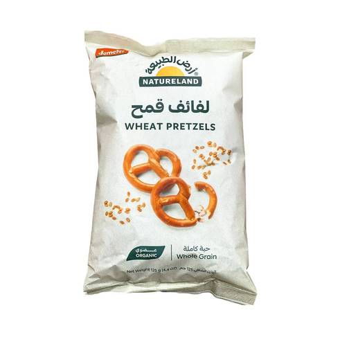 لفائف بسكويت القمح الكامل 125جم عضوي أرض الطبيعة