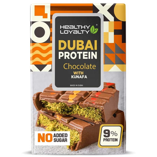 Healthy Loyalty Dubai Protein Chocolate With Kunafa - 100 Gm