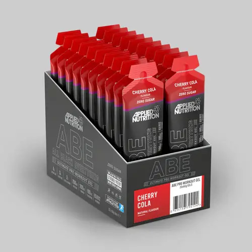 (Box of 20) Applied Nutrition - ABE (ALL BLACK EVERYTHING) Pre-Workout Gel -  Cherry Cola