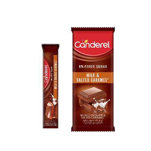 Canderel Milk Chocolate with Salted Caramel No Added Sugar