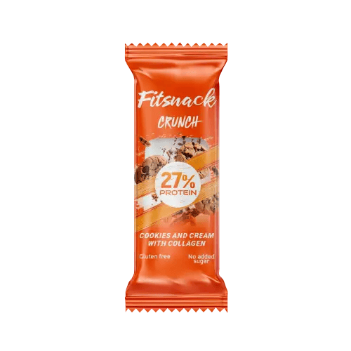 fitsnack بروتين كرانش 27% بروتين كولاجين - كوكيز كريم