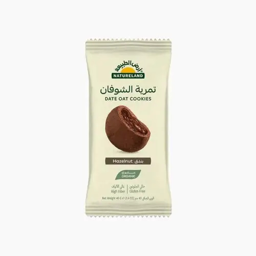 تمرية الشوفان - بندق 40جم عضوي خالي الجلوتين - أرض الطبيعة