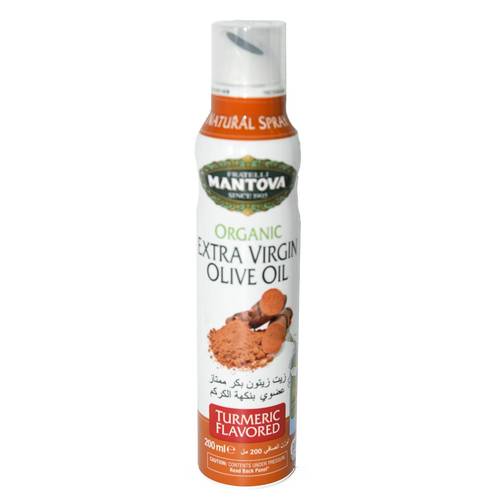Mantova Organic Extra Virgin Olive Oil Spray Turmeric Flavor 200ml