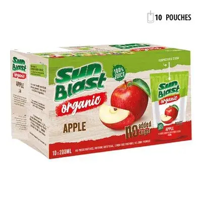 (Box of 10) Sun Blast Apple Juice, 200 Ml