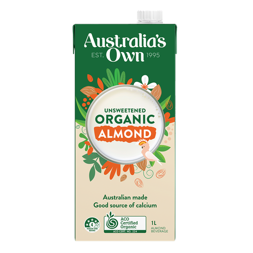 حليب اللوز العضوي غير محلى 1لتر Australia's Own  - حبة