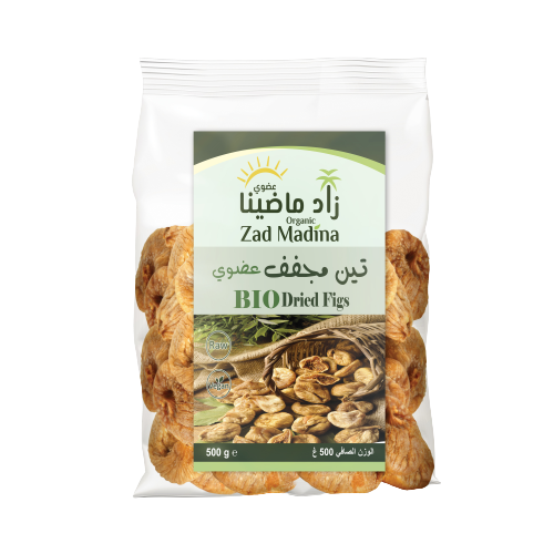 تين مجفف عضوي 500 جم زاد ماضينا