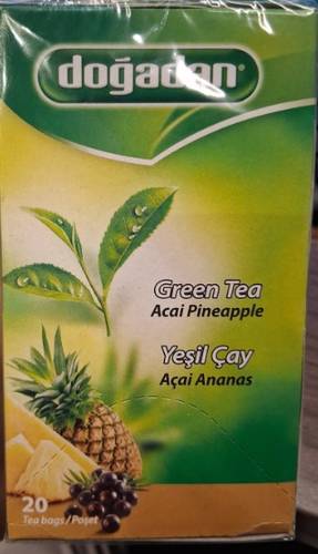 Doğadan Green Tea with Acai & Pineapple – 20 Tea Bags