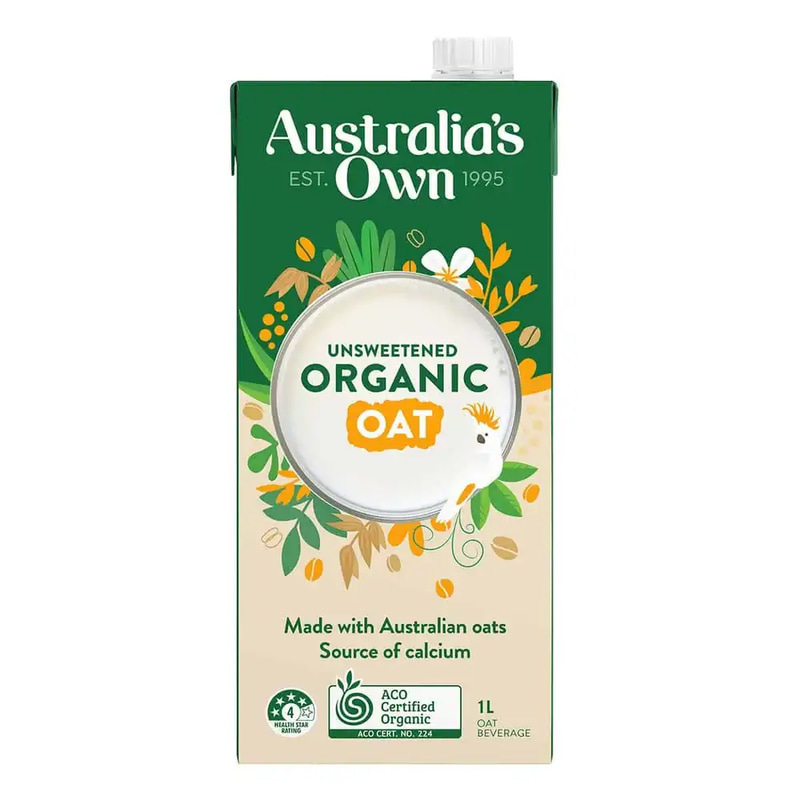 حليب الشوفان غير محلى العضوي 1لتر Australia's Own