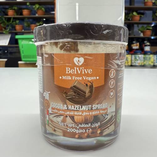 Belvib Organic Vegan Cocoa Hazelnut Cream 200g