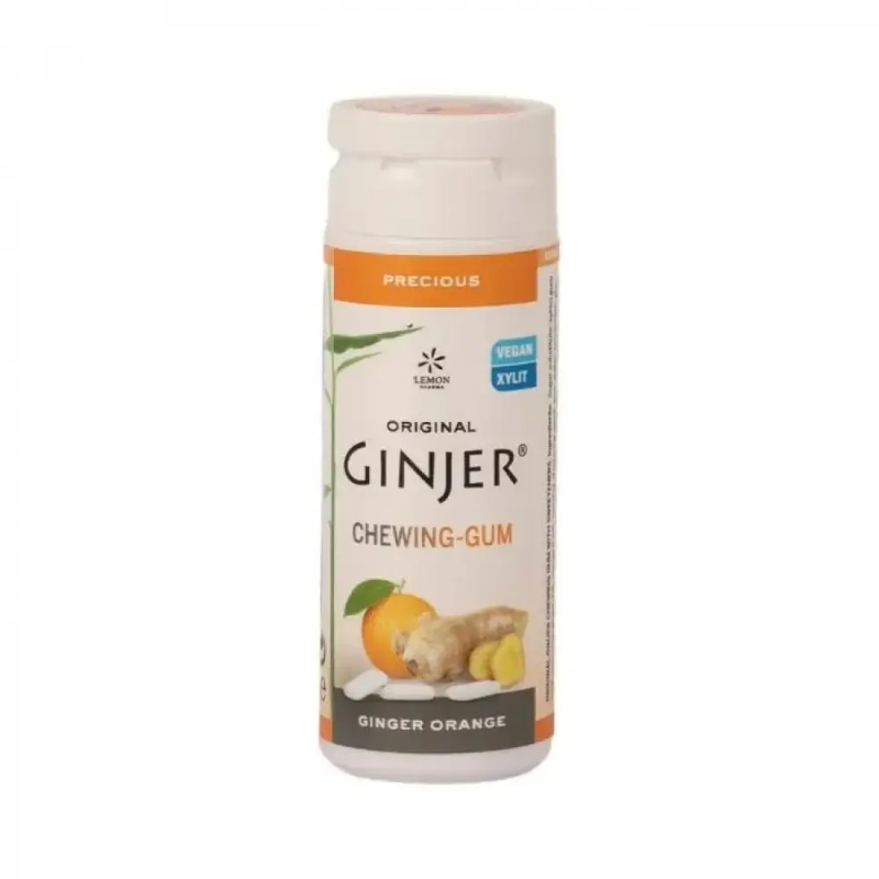 Ginjer Gum علكة زنجبيل بالبرتقال خالية من السكر 30جم