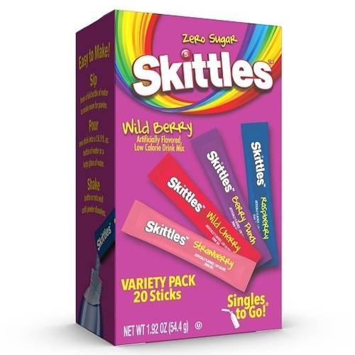 Skittles Singles To Go Drink Mix 20Sticks‏ - Wild Berry