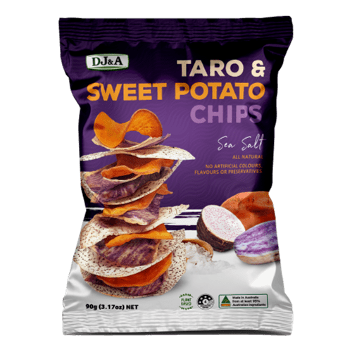 DJ&A Taro & Sweet Potato Chips with Sea Salt 90g