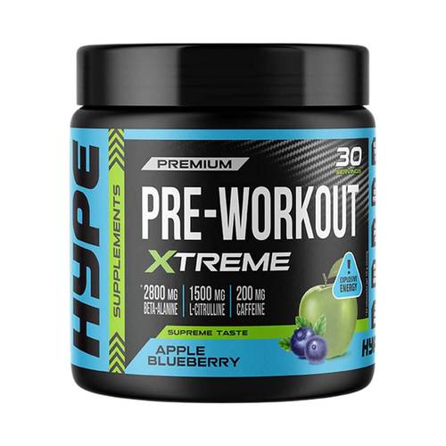 Hype Pre-Workout Extreme – Apple & Blueberry, 30 Servings