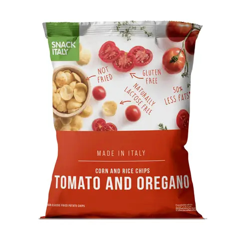 Snack Italy Rice & Corn Chips Tomato & Oregano 70g