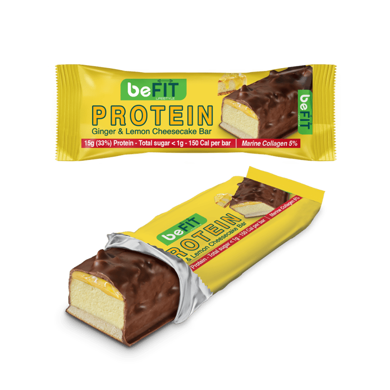 BeFit Keto Protein Cake Bar – Lemon Ginger Cheesecake – 45g