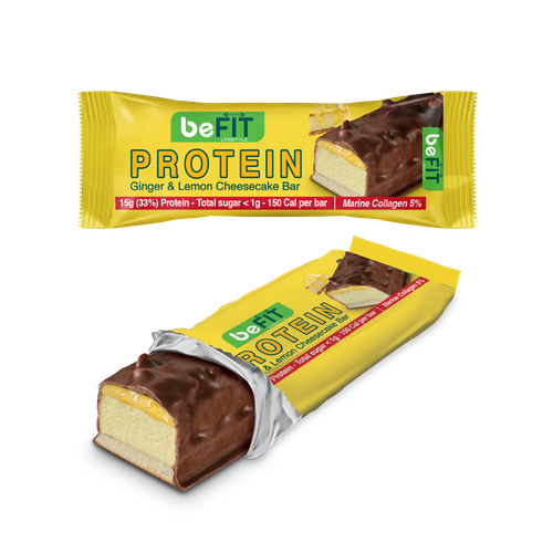 BeFit Keto Protein Cake Bar – Lemon Ginger Cheesecake – 45g