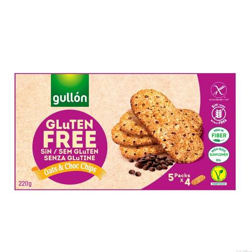 Gullon Gluten-Free Oat Biscuits with Chocolate Chips 220g