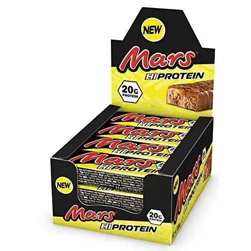(Box of 12) Mars Hi Protein Bar 59g - High Protein Energy Snack with Caramel, Nougat and Real Milk Chocolate